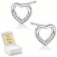 KOLCZYKI DLA DZIEWCZYNKI NA KOMUNIĘ SREBRNE SERCA 925 + TOREBKA +GRAWER