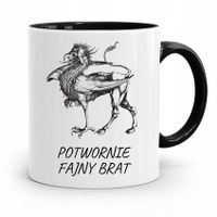 Kubek Czarny Dla Brata Potwornie Fajny Brat Z Nadrukiem Ze Zdjęciem