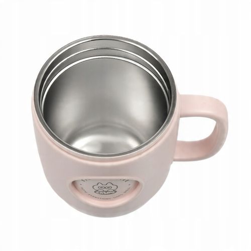 Kubek Termiczny ze Słomką Casno Booker 450 ml Różowy na Arena.pl