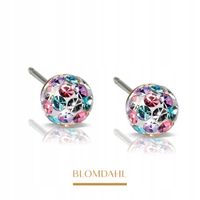 BLOMDAHL KOLCZYKI HIPOALERGICZNE Light Fantasy Pearl 6 mm