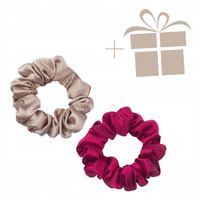 Zestaw dwóch małych jedwabnych gumek rozmiar BABY do włosów ALMANIA,