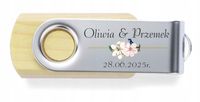 PENDRIVE z nadrukiemUV Pamiątka z Twojego Ślubu z imionami datą