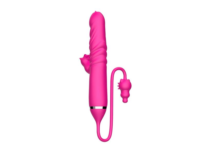 Tongue Licking Triple Stimulation Thrusting Vibrator zdjęcie 5