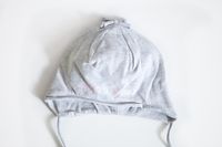 BROEL Basic 87 czapka dla dziewczynki z kokardką szary melanż 46-48