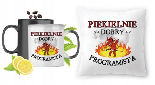 Dla Programisty Zestaw Kubek Magiczny + Poduszka Z Nadrukiem Ze Zdjęciem na Arena.pl