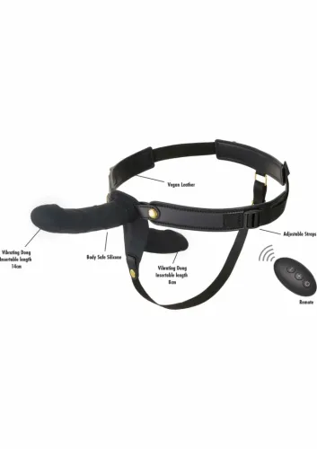 hidden desire inferno double vibrating strap-on silicone 14 cm na Arena.pl