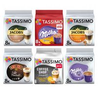 Kapsułki Tassimo Zestaw Latte Macchiato smakowe 48 kaw, 5+1 GRATIS!