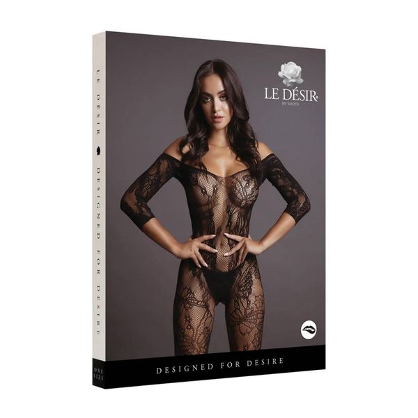 Lace Sleeved Bodystocking - One Size zdjęcie 2