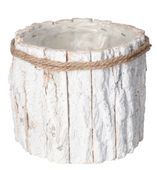 DONICZKA OSŁONKA DREWNIANA KORA BIAŁA DONICZKI