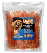 UNIQ PETS Przysmak dla psa miękkie stripsy z kurczaka - przekąska psa 500g