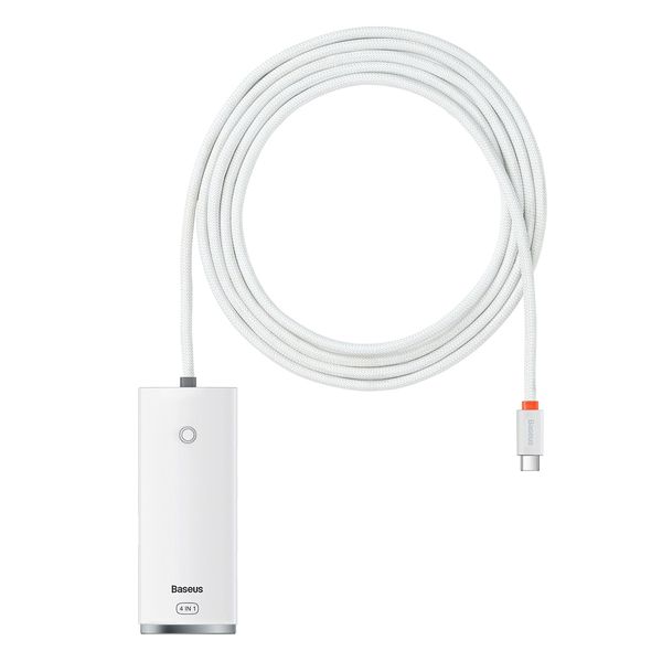 Baseus Adapter HUB - Typ C na 4xUSB3.0 - 2 metry (WKQX030502) biały zdjęcie 1