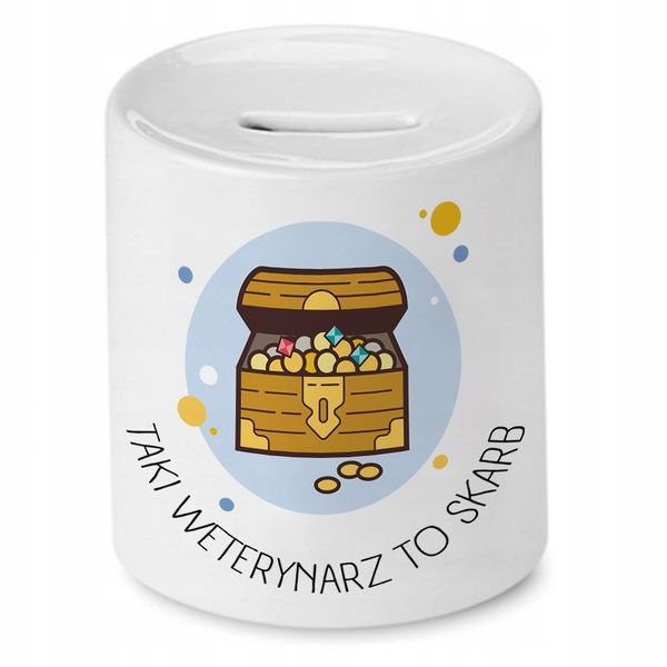 Skarbonka Dla Weterynarza Taki To Skarb Prezent Z Nadrukiem Ze Zdjęciem zdjęcie 1