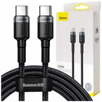 BASEUS KABEL USB-C TYP C 100W 5A PD QC SZYBKI MOCNY PRZEWÓD W OPLOCIE 2M