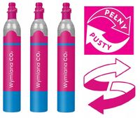 3 X NABICIE BUTLI CO2 RÓŻOWA BUTLA