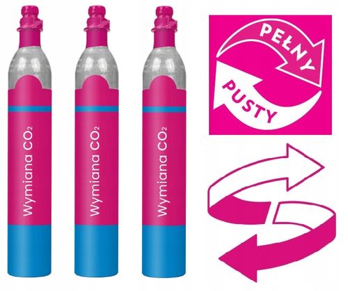 3 X NABICIE BUTLI CO2 RÓŻOWA BUTLA na Arena.pl