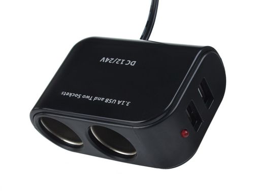 PODWÓJNE GNIAZDO Zapalniczki 2 gniazda + 2 USB na Arena.pl