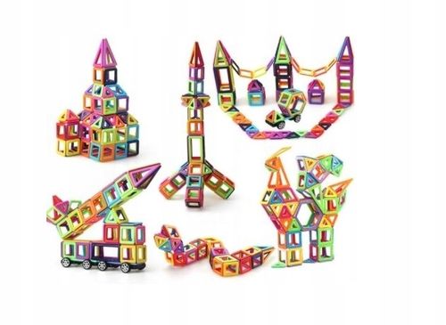 KLOCKI MAGNETYCZNE PANELE NEODYMOWE 76 EL DUŻY ZESTAW EDUKACYJNY DLA DZIECI na Arena.pl