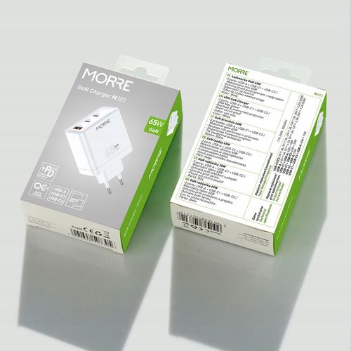 TIROSS MORRE ŁADOWARKA USB, USB C 65W BIAŁA na Arena.pl