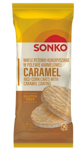 Sonko Wafle ryżowo-kukurydziane w polewie karmelowej 65 g na Arena.pl
