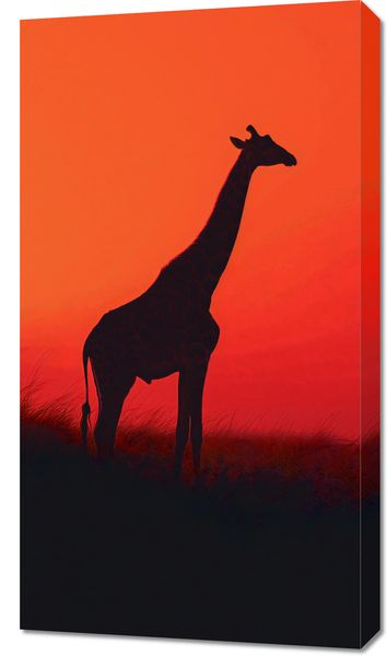 Obraz 50x90cm Żyrafa w Czerni zdjęcie 1