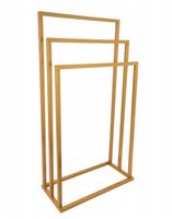 NOWOCZESNY STOJAK WIESZAK NA RĘCZNIKI 3 RAMIENNY METAL LOFT ZŁOTY