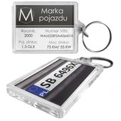 PREZENT DLA KIEROWCY brelok do kluczyków z informacjami o aucie