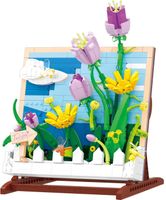 Tohoee Klocki Budowlane 542 Części Zestaw Sztucznych Kwiatów Do Domu