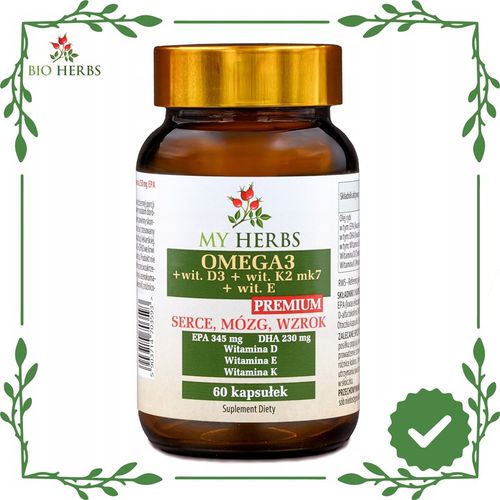 OMEGA 3 + WIT D3 + WIT K2 MK7 + WIT E Gold Omega 3 PREMIUM 60 KAPS na Arena.pl
