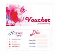 VOUCHERY PODARUNKOWE PREZENTOWE na zakupy lub usługi 60 szt. DUŻY WYBÓR