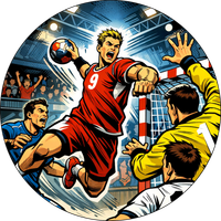 Opłatek na tort Piłka Ręczna Sport Halowy Mecz Gol