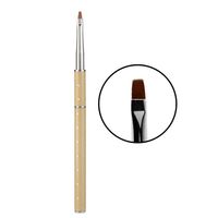 Pędzelek do paznokci, żelu z cyrkoniami No 2 złoty