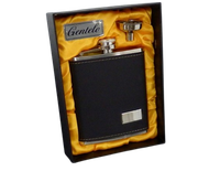 Piersiówka Stal Nierdzewna 7 OZ ok. 210ml Obszyta Skórą na Prezent Gentelo