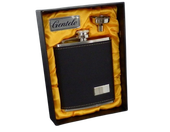 Piersiówka Stal Nierdzewna 7 OZ ok. 210ml Obszyta Skórą na Prezent Gentelo