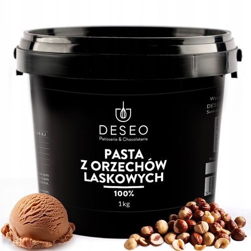 PASTA Z ORZECHÓW LASKOWYCH 100% DESEO 1KG ORZECH LASKOWY 100% na Arena.pl