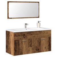 Szafka łazienkowa z lustrem, stare drewno