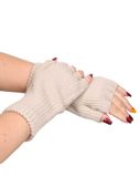 Rękawiczki damskie mitenki beżowe 20-22 cm YOCLUB