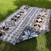 koc boho pleciony, narzuta dwustronny frędzle 130x180cm koc15wz1