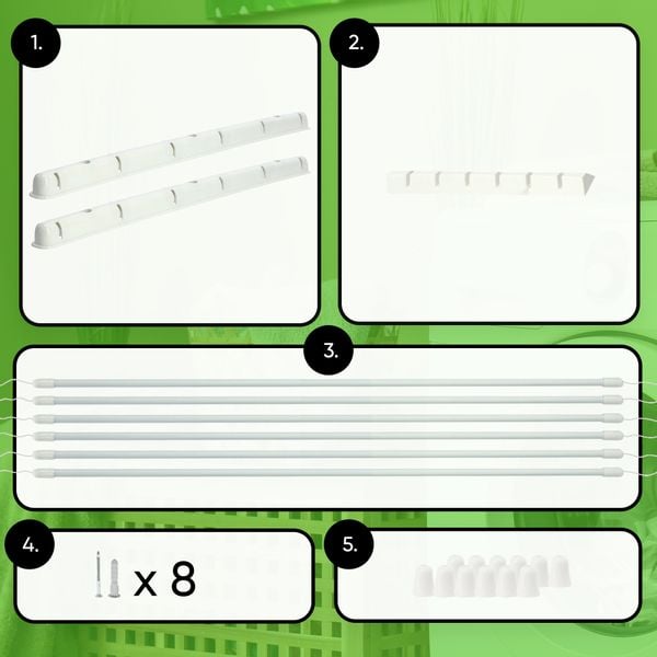 Suszarka Na Pranie Ubrania Sufitowa 6 Prętów 120cm zdjęcie 5