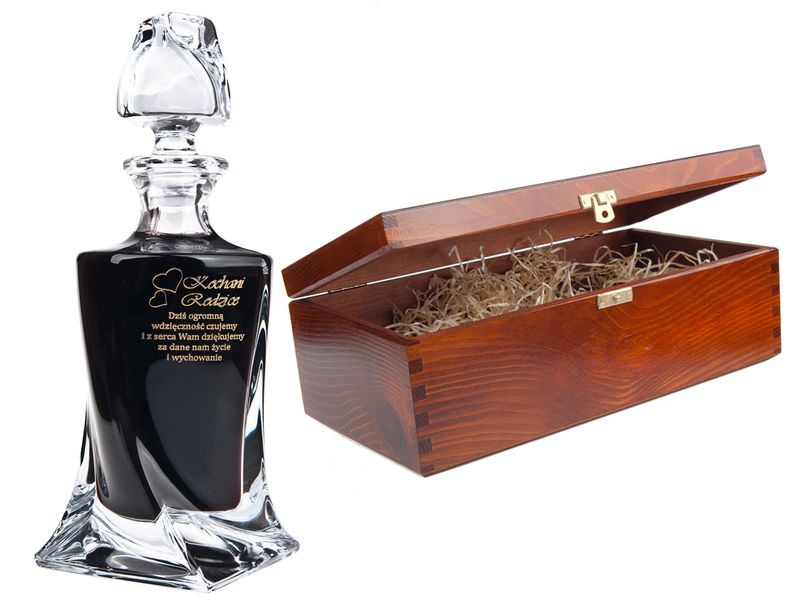 Karafka Podziękowanie urodziny BOHEMIA ETUI grawer zdjęcie 1