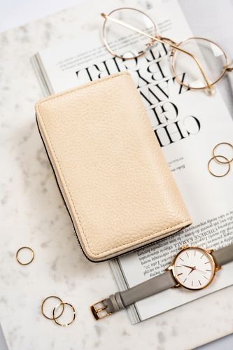 pionowy portfel damski ze skóry ekologicznej - rovicky na Arena.pl