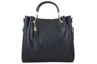 Torebki kuferki skórzane - Czarne