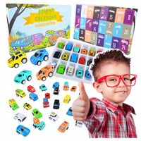 Kalendarz Adwentowy Dla Dzieci 24szt. Samochody Auta Prezent Święta 2024