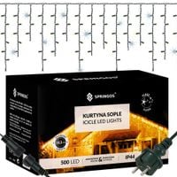SOPLE 500 LED LAMPKI ZEWNĘTRZNE IP44 STAŁE + FLASH KURTYNA ŚWIETLNA CIEPŁY