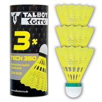 lotki do badmintona talbot torro tech 350 slow 3 szt. - żółte