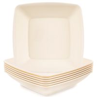 6x Talerze Plastikowe Obiadowe Głębokie Wielorazowe Turystyczne Piknikowe