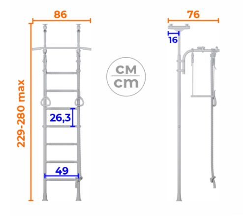 drabinka gimnastyczna Kometa 5 czarny elite na Arena.pl