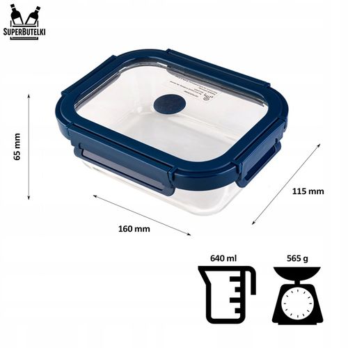 ZESTAW 4 sztuki pojemniki szklane lunchbox próżniowe do żywności + na Arena.pl