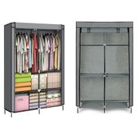 Szafa Tekstylna Duża Materiałowa Garderoba Z Półkami Na Ubrania I Buty