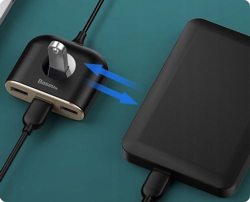 HUB USB BASEUS ADAPTER ROZDZIELACZ ROZGAŁĘŹNIK USB 3.0 DO 4x USB KABEL 1M na Arena.pl