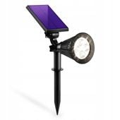 OGRODOWA WBIJANA LAMPA SOLARNA 4 LED REFLEKTOR 200lm SPOT BIAŁY CIEPŁY
